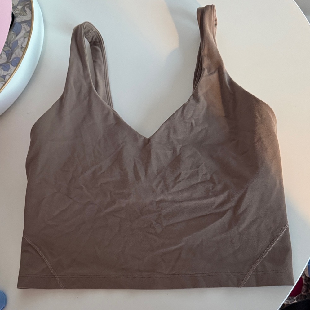 Lululemon Brown V-Neck Stretch Bralette Crop Top